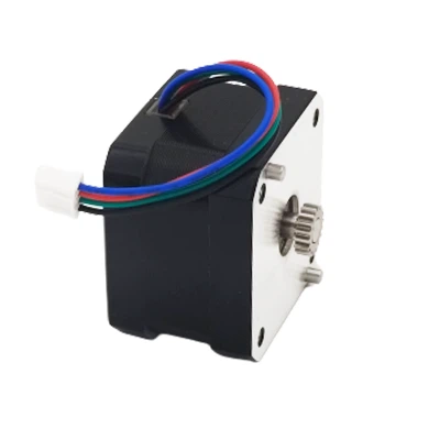 NEMA 17 Bipolar 1.8deg 0.24Nm 1.2A 3.36V 4 sreangán Stepper Mótar Le 2 Phionnaí Aimsithe